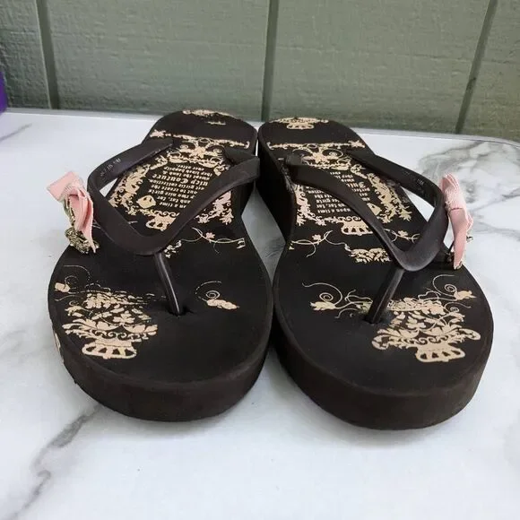 Juicy Couture Y2K "Smells Like Couture" Fairytale Platform Sandals. Size 10 - Picture 4 of 8